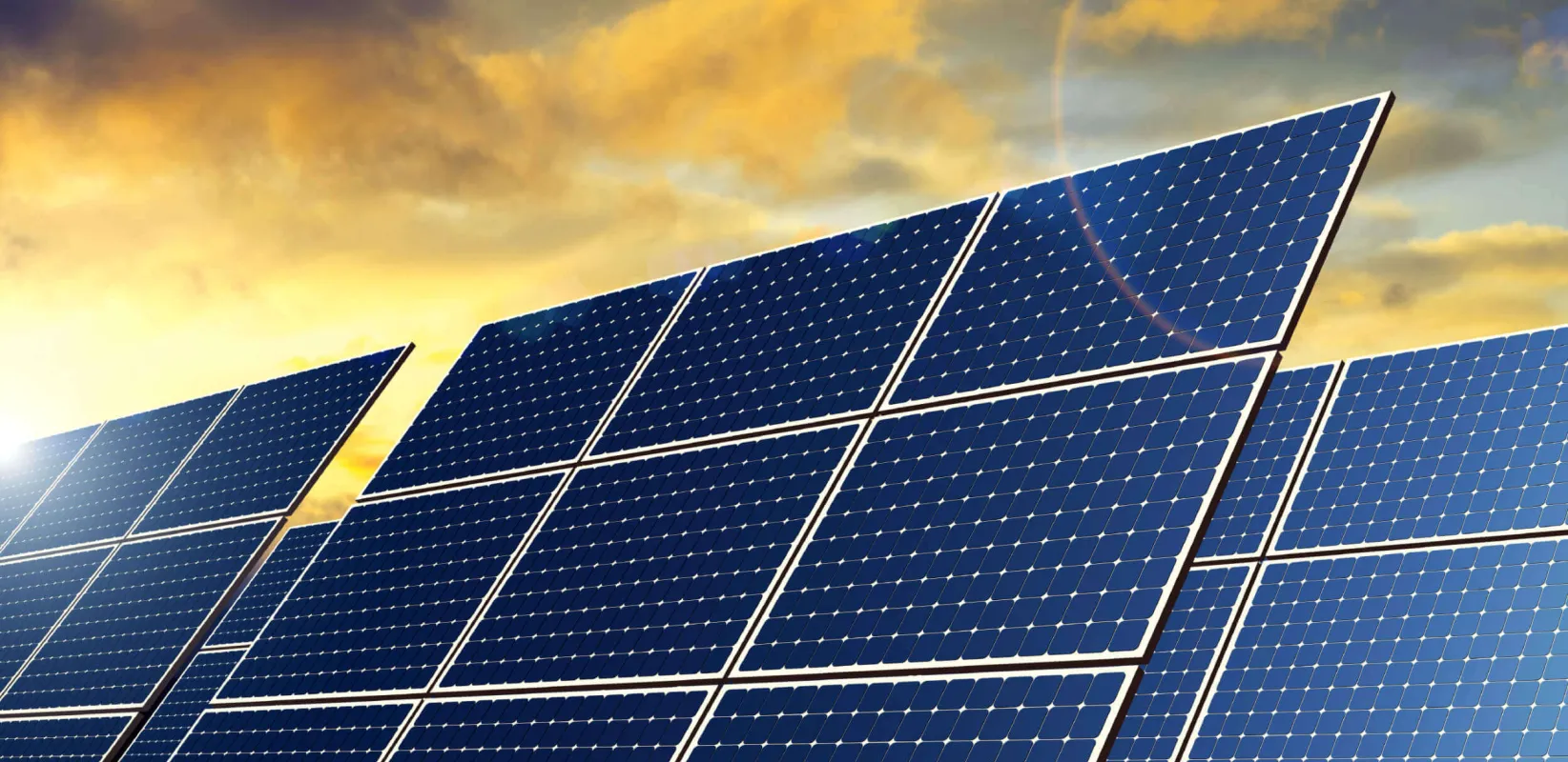 Solar farm  and sky